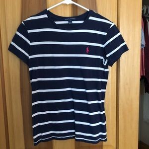 NWOT Navy stripe Ralph Lauren tee